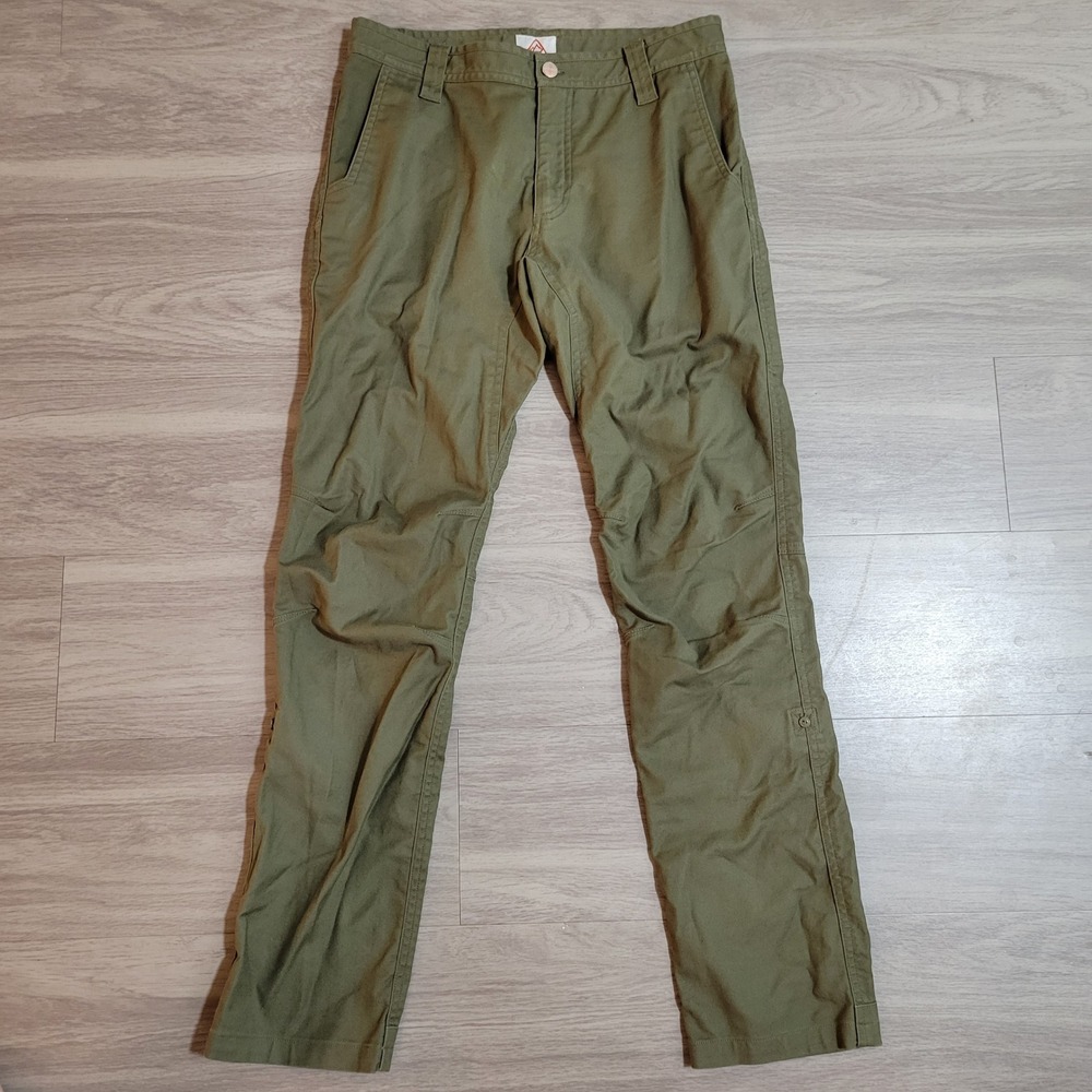 LIVSN EcoTrek Trail Pants Mens 30x32 Olive Green Hiking Outdoor Stretch Pants